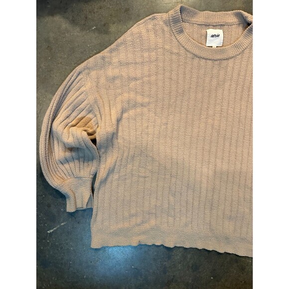 Aerie Oversized Ribbed Crewneck Pullover Sweater Size L - Picture 3 of 5